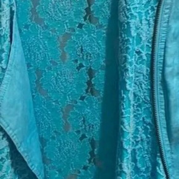 INC International Concepts Women’s Lace Fashion Jacket – Teal Blue – Size Medium - Picture 9 of 11